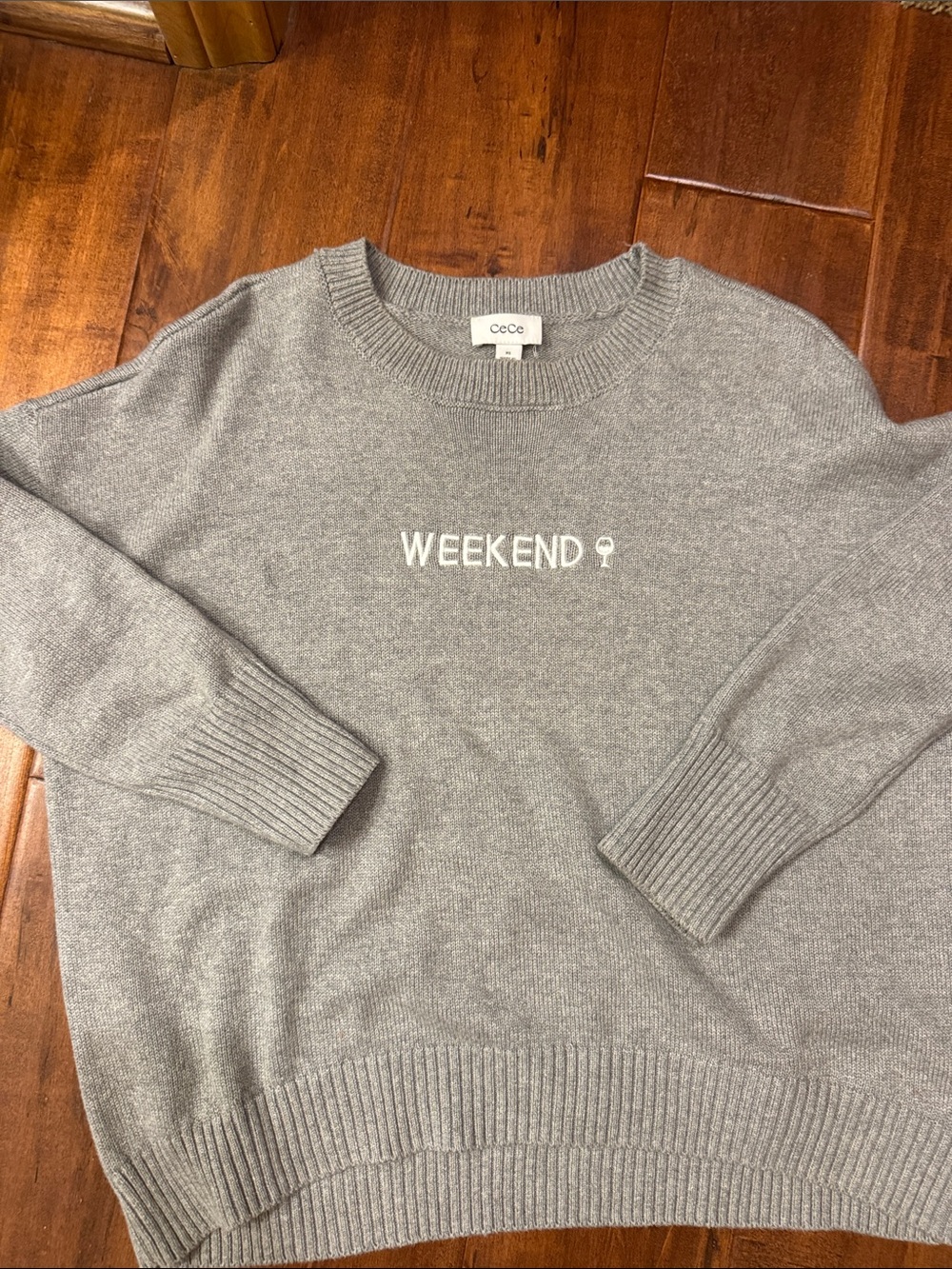 CeCe Gray 'WEEKEND' Crewneck Sweater for Men